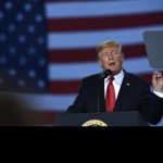 Donald Trump at podium