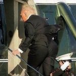 Trump helicopter line up to osculate his posterior