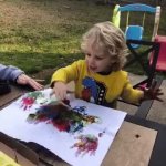 baby painting GIF Template