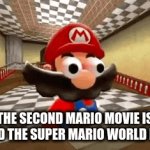 This Was My Reaction | THE SECOND MARIO MOVIE IS CALLED THE SUPER MARIO WORLD MOVIE | image tagged in gifs,mario | made w/ Imgflip video-to-gif maker