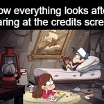 Or those Piano Sheet Music videos. | how everything looks after staring at the credits screen | image tagged in gifs,credits,floating,flying | made w/ Imgflip video-to-gif maker