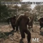 danceing monkeys GIF Template