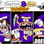 Safe Haven in a Nutahell | DOEY; THE PLAYER AGAIN; PIANO-SAURUS; DOEY; THE PLAYER; PIANO-SAURUS | image tagged in there's always a bigger pepperoni,poppy playtime | made w/ Imgflip meme maker
