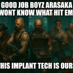 Maelstrom Alcapone with maelstrom gang robbing arasaka tech meme