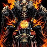Epic flaming skeleton
