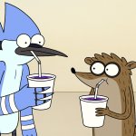mordecai and rigby sipping lean meme