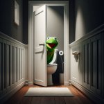 Kermit peaking out for help