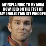 Anyone else go through this? | ME EXPLAINING TO MY MOM HOW I DID ON THE TEST (IF I SAY I FAILED I'MA GET WHOOPED) | image tagged in gifs,school,tests | made w/ Imgflip video-to-gif maker