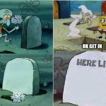 Squidward Grave Meme