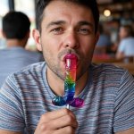 Legina sucking on penis-shaped lollipop JPP