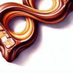 A Twix bar consuming itself from th