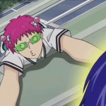 saiki k hanging out a two story school window