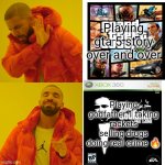 Drake hotline bling games meme