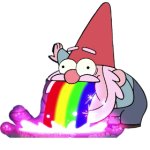 Rainbow Puke Transparent flipped