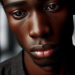 sad dark person