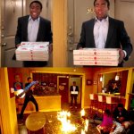 Walk into room on fire