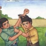 Two boys fighting
