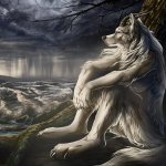 Sad wolf
