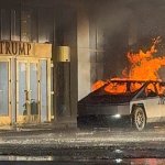 Trump burning Tesla