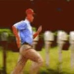 Running backward GIF Template