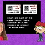 Bella Mir and Lana Loud (Contra) | image tagged in generic purple background,youtube,nickelodeon,the loud house,nintendo,instagram | made w/ Imgflip meme maker