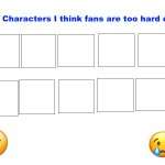 10 characters fans are too hard on