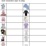 alignment chart pajamas