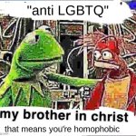 that means you're homophobic