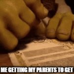 - | 9 YEAR OLD ME GETTING MY PARENTS TO GET ME A GAME: | image tagged in gifs,- | made w/ Imgflip video-to-gif maker