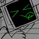 Shrimpo throwing Male Vee into a desk GIF Template