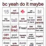 Disco bingo but slightly less terrible meme