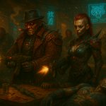 Maelstrom Capone and his wife at bar racket