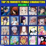 20 favorite female characters volume 3
