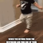 Evasive Maneuvers ! | WHEN YOU RETURN FROM THE RESTROOM AND FIND ONE OF YOUR COWORKERS IS IN TROUBLE WITH THE BOSS. | image tagged in gifs,coworker,boss,trouble,self preservation | made w/ Imgflip video-to-gif maker