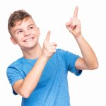 Kid pointing