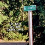 Asked and Answered | Do I have any idea where I am ? | image tagged in i found it,lost in the woods,no way home,help i accidentally,the what,end of the world | made w/ Imgflip meme maker