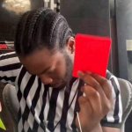 Red card meme