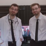 Two guys smiling