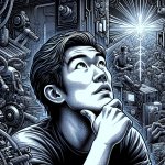 A man thinking about something exciting