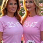 Melania and Ivanka Trump 2547 Pink Girl Power Women's Rights