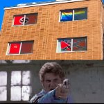 It's bout' to be a warzone in that joint | THE NEIGHBORS WHEN THE MEET EACHOTHER: | image tagged in gifs,funny,meme,memes,funny meme,funny memes | made w/ Imgflip video-to-gif maker