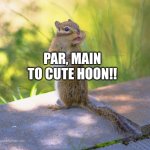 par main to cute hooon | PAR, MAIN TO CUTE HOON!! | image tagged in par main to cute hooon | made w/ Imgflip meme maker