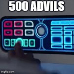 500 Advils | 500 ADVILS | image tagged in gifs,funny,medicine,meds | made w/ Imgflip video-to-gif maker