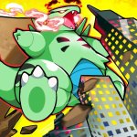 Pokemon destroying builings