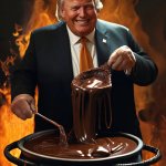Trump brewing up a rich, hot, smoking, aromatic cauldron of