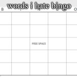 words i hate bingo