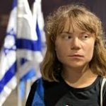 Greta Thunberg with Israeli Flag
