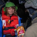greta handed sandwich