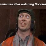 Meme #93: The really put the "coke" in "cocomelon" | Me 5 minutes after watching Cocomelon: | image tagged in cross eyes | made w/ Imgflip meme maker