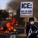 ICE Sign LA Riots
